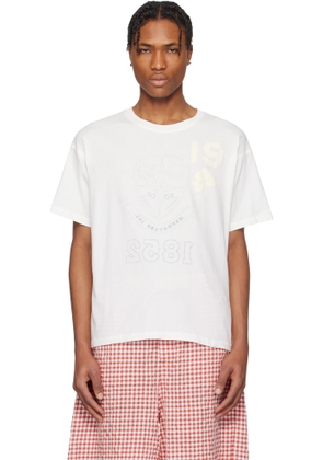 Bode Off-White Crest Reversible T-shirt