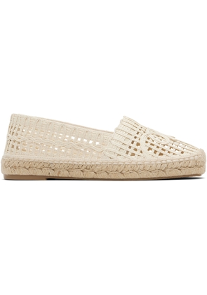 Weekend Max Mara Off-White Raffia-Effect Espadrilles