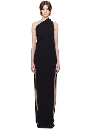 Rick Owens Black Hollywood Athena Arrowhead Maxi Dress