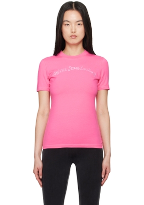 Versace Jeans Couture Pink Screen-Printed T-shirt
