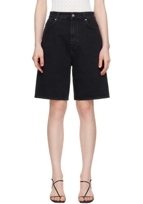 Loulou de Saison Black Isu Denim Shorts