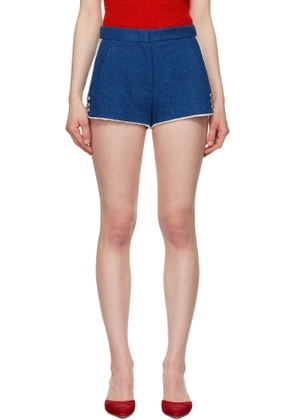 MSGM Blue Cotton Shorts
