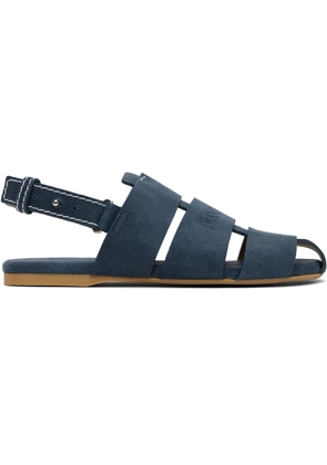 JW Anderson Blue Stripe Flat Sandals