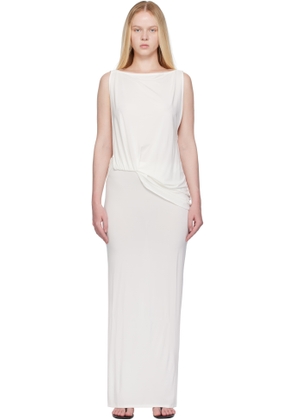 JACQUEMUS White La Croisière 'The Peplo' Maxi Dress