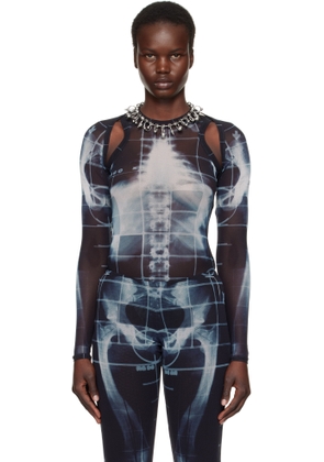 Jean Paul Gaultier Black & Blue 'The Squeletor' Cardigan