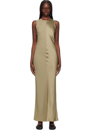 AMI Paris Taupe Straight Maxi Dress