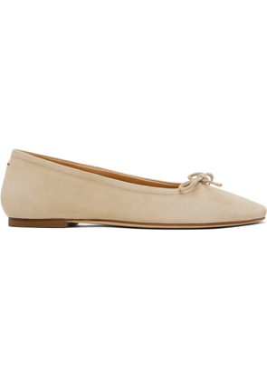 Aeyde Beige Delfina Suede Ballerina Flats