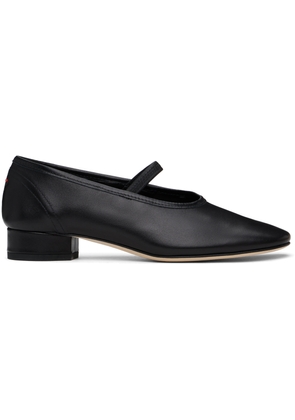 Aeyde Black Pippa Leather Ballerina Flats