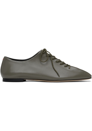 Aeyde Gray Isla Nappa Leather Derbys