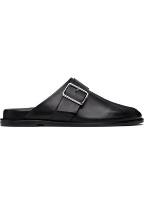 Aeyde Black Finja Leather Slip-on Loafers
