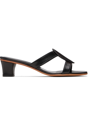 Martiniano Black Medalia Heeled Sandals