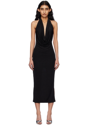 MISBHV Black Cowl Neck Maxi Dress