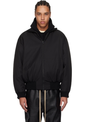 Fear of God Black Nylon Wool Bomber Jacket