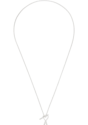 AMI Paris Silver Ami De Coeur Chain Necklace