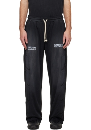 Satoshi Nakamoto Black Mesh Moto Lounge Pants