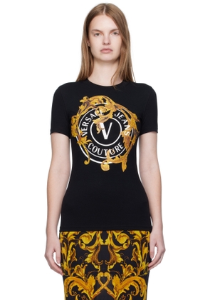 Versace Jeans Couture Black Printed T-shirt