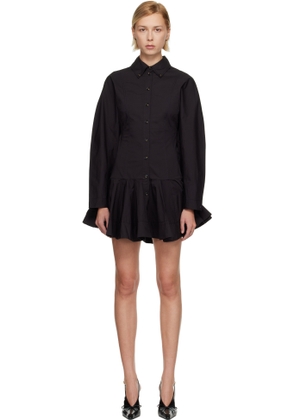GANNI Black Shirt Minidress