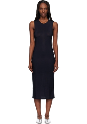 Jil Sander Black Jersey Slip Midi Dress