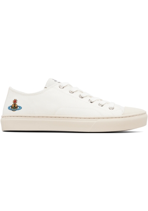 Vivienne Westwood White Low Top Plimsoll Sneakers