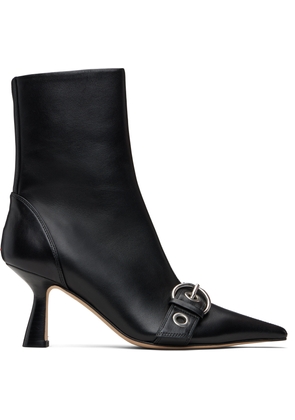 Aeyde Black Halima Eyelet Pointed Boots