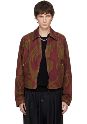 Vivienne Westwood Brown & Red Pourpoint Denim Jacket