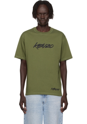 Kenzo Khaki Kenzo Paris Futura 2000 Edition Cotton T-shirt