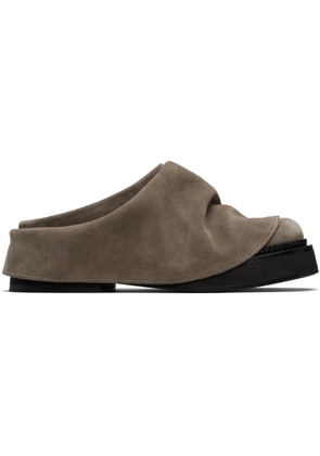 The Attico Taupe Mini Robin Sabot Loafers
