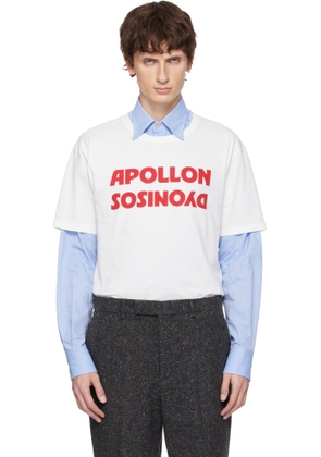 Valentino White Cotton 'Apollon Dyonisos' T-shirt