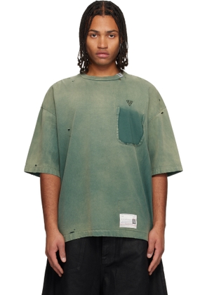 Maison MIHARA YASUHIRO Green Sun Faded Like T-shirt