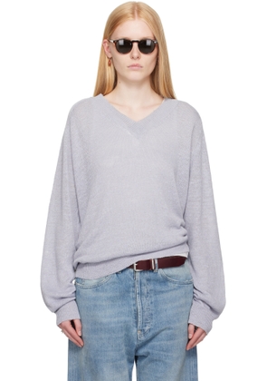 OUR LEGACY Blue Rue V-Neck Sweater