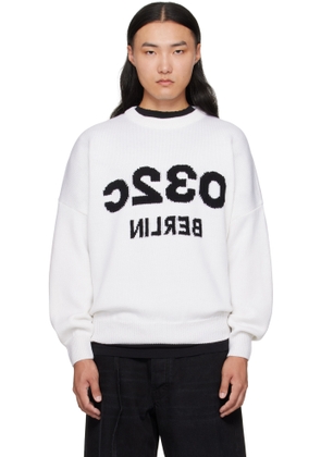 032c White Selfie Sweater