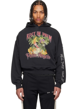 Palm Angels Black 'Rest In Palm' Loose Hoodie