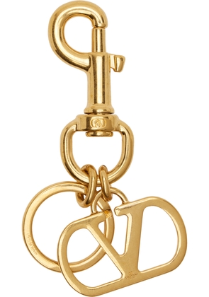 Valentino Garavani Gold VLogo Signature Bag Charm Keychain