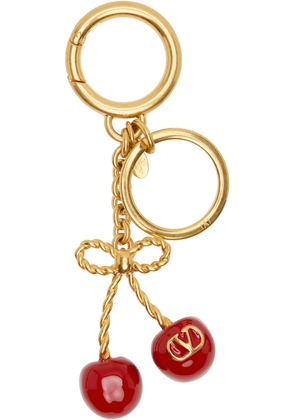 Valentino Garavani Gold 'Chez Valentino' Bag Charm Keychain