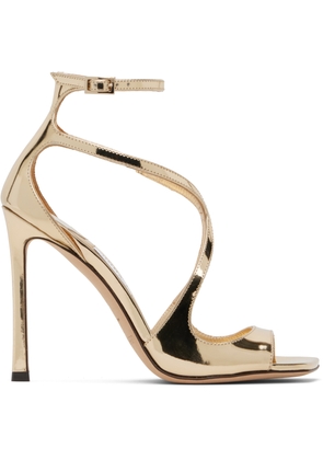 Jimmy Choo Gold Azia 110 Heeled Sandals