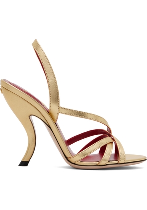 Valentino Garavani Gold Fetishique Heeled Sandals