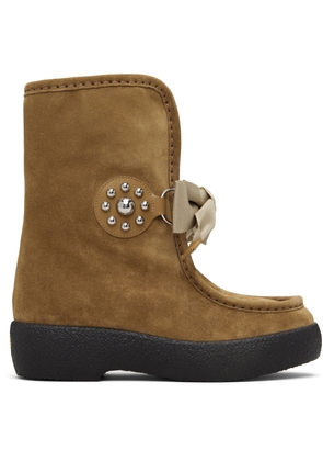 Valentino Garavani Brown Suede Winter Boots