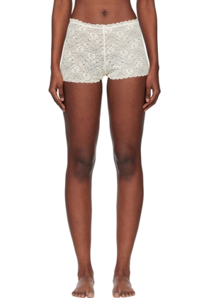 Fruity Booty Off-White Meringue Lace Shortie Shorts