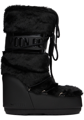 Moon Boot Black Icon Faux-Fur Boots