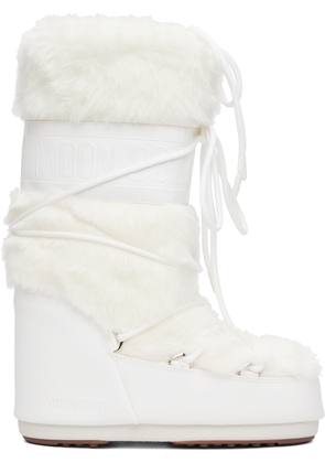 Moon Boot White Icon Faux-Fur Boots
