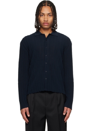 LE17SEPTEMBRE Navy Ribbed Cardigan