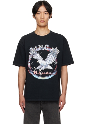 Rhude Black 'Notting Hill' Eagle T-shirt