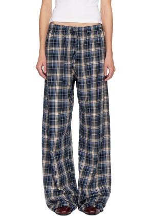 ERL Navy Plaid Lounge Pants