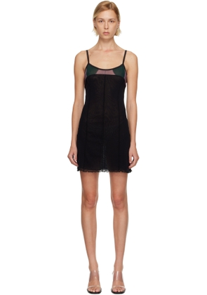 Fruity Booty Black Double Layer Minidress