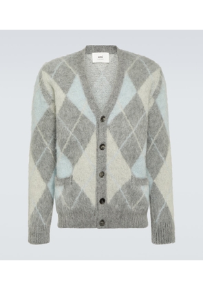 Ami Paris Argyle wool-blend cardigan