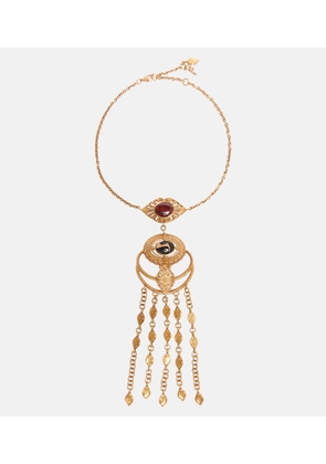 Chloe Amulet embellished pendant necklace