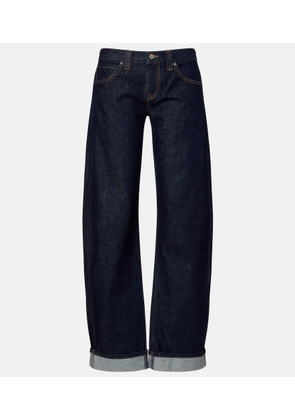 Khaite Karo mid-rise barrel-leg jeans