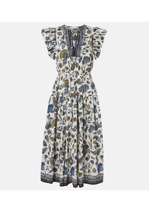 Ulla Johnson Kairi gathered cotton-blend midi dress