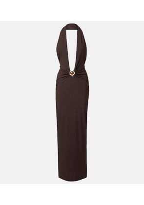 Christopher Esber Embellished halterneck maxi dress