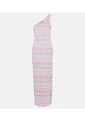 Missoni Zig Zag one-shoulder maxi dress